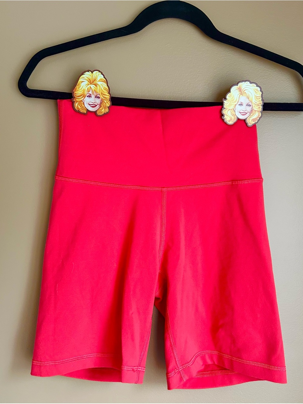 Aritzia - TNA Bright Red/ Pink Bike Shorts